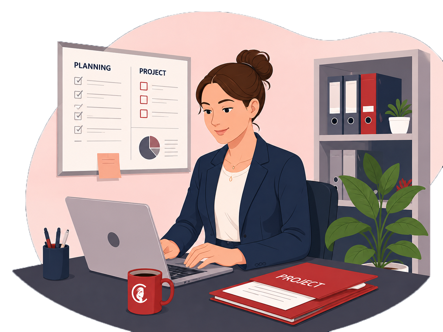 Étudiante en BTS Support à l’Action Managériale travaillant sur la gestion de projets